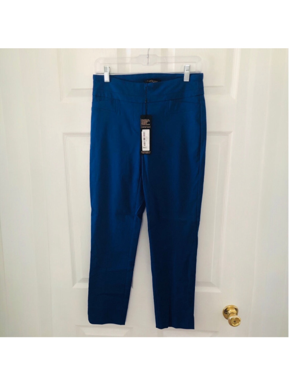 Renaur Pull On Pants NWT Royal Blue MSRP $89 Paris Cigarette Ankle Pants Size 2